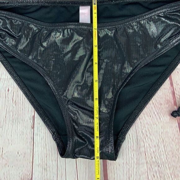 Victoria’s Secret string bikini bottom iridescent liquid look side tie swimsuit - Picture 10 of 12